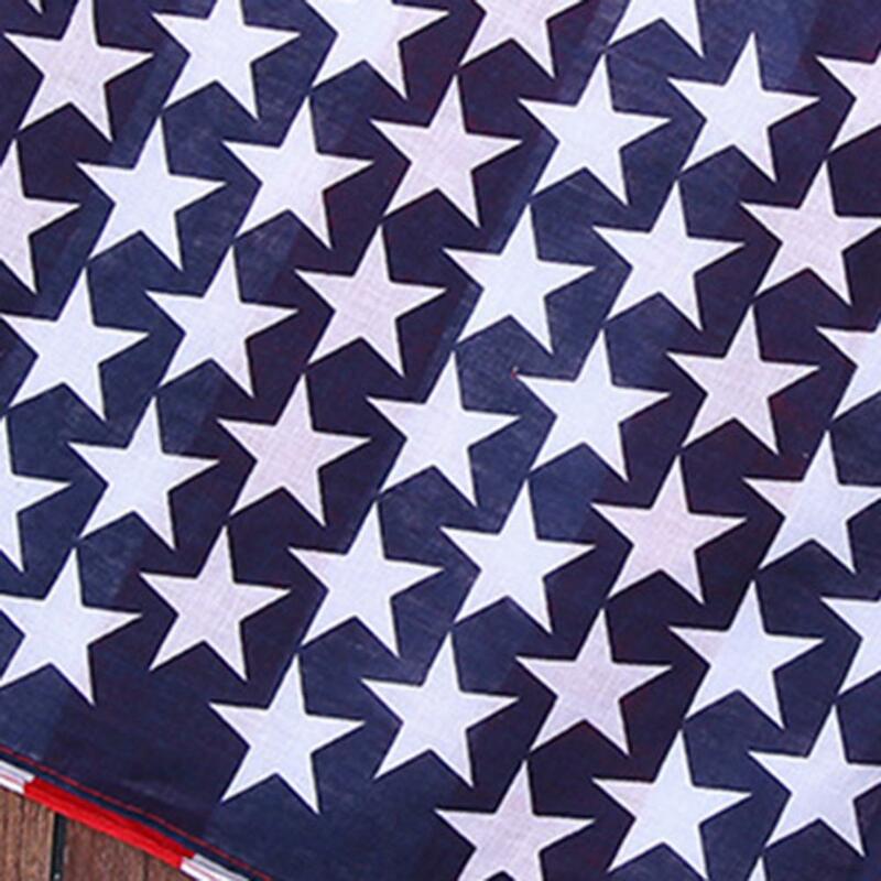 Квадратный шарф для велоспорта оверлок дизайн ветрозащитный унисекс модный головной платок в полоску с американским флагом звездным принтом хип-хоп