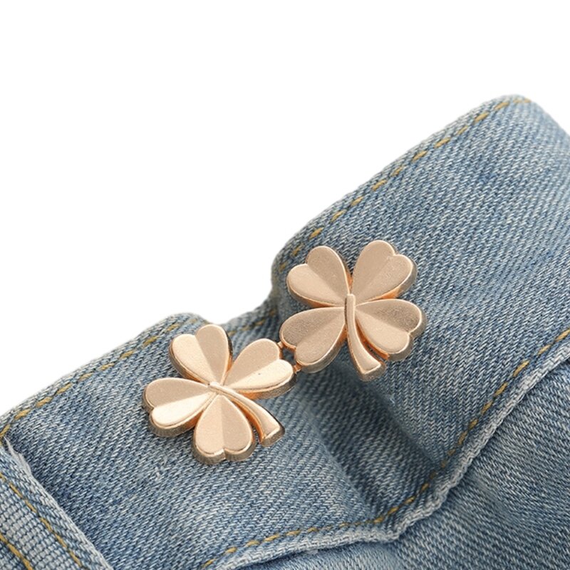 1 paar Jeans Fitness Pins Broche voor Vrouwen Meisjes Broek Taille Clip Taille Draai Gesp Taille Decoratieve Sluiting