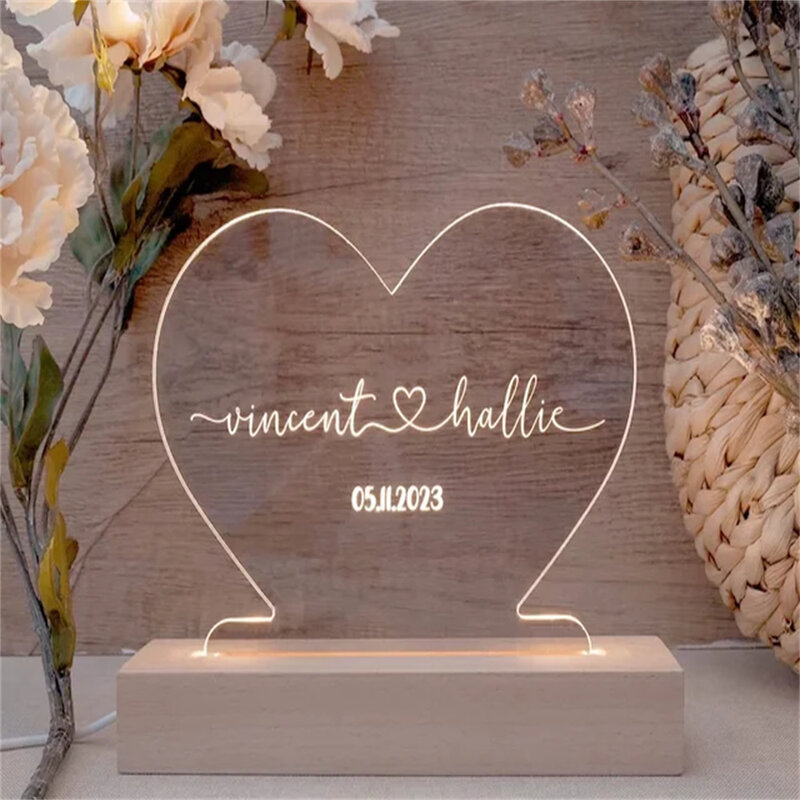 Lámpara 3D personalizada, foto, imagen, texto grabado, luz nocturna personalizada, aniversario de boda, Día de San Valentín, regalos familiares para pareja