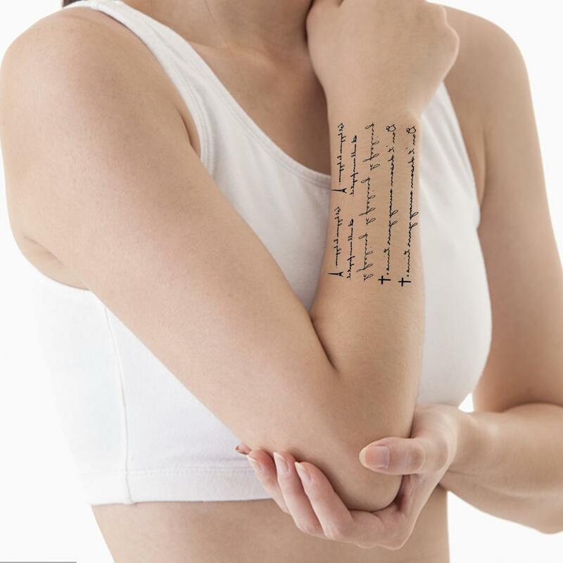 Pegatina de tatuaje temporal 3D para mujer, tatuaje impermeable, regalo de arte corporal, mariposa, rosa, flor