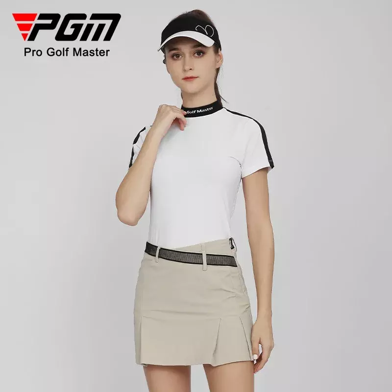 Spódnica golfowa letnie szybkoschnące oddychający pasek legginsy damskie PGM elastyczne spódnica torba na sprzęt do golfa do połowy linii dla kobiet QZ086