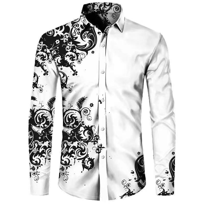 Jiadam-camisa de manga longa masculina com botão, camisa casual com lapela, roupa ao ar livre, novo estilo, venda especial, 2024