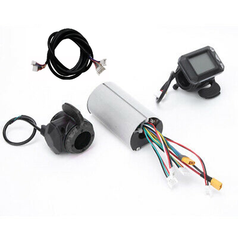 5.5in Carbon Fiber Electric Scooter Bike 24/36V Controller LCD Monitor Brake Set Lcd Monitor Controller Extension Cord Brake