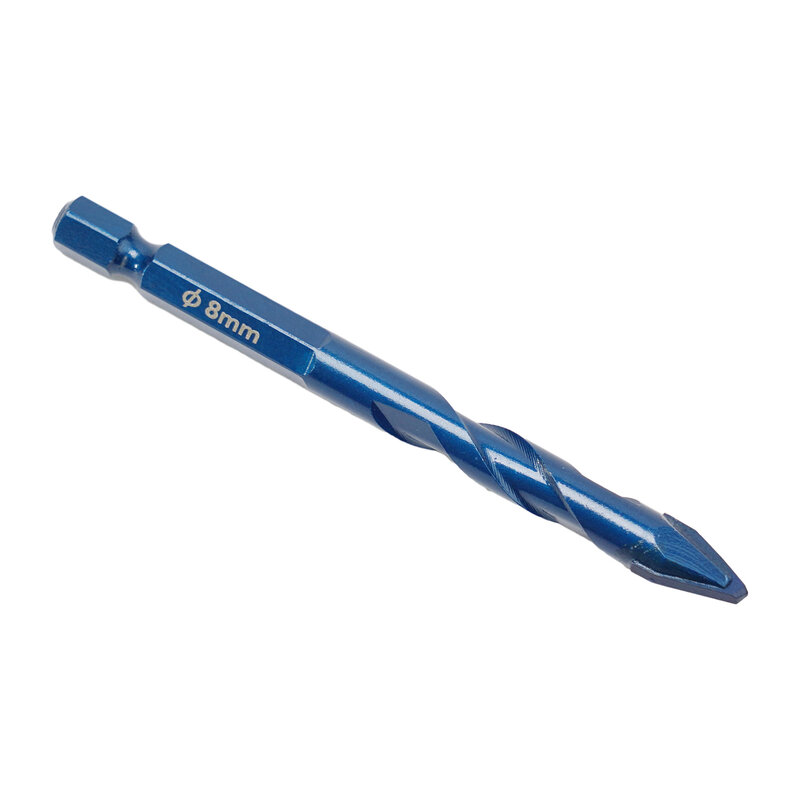 Wall Drill Bit Carbide High Hardness Wear Resistance 1 Pcs 6mm/8mm/10mm/12mm Blue For Tiles For Wood Brand New