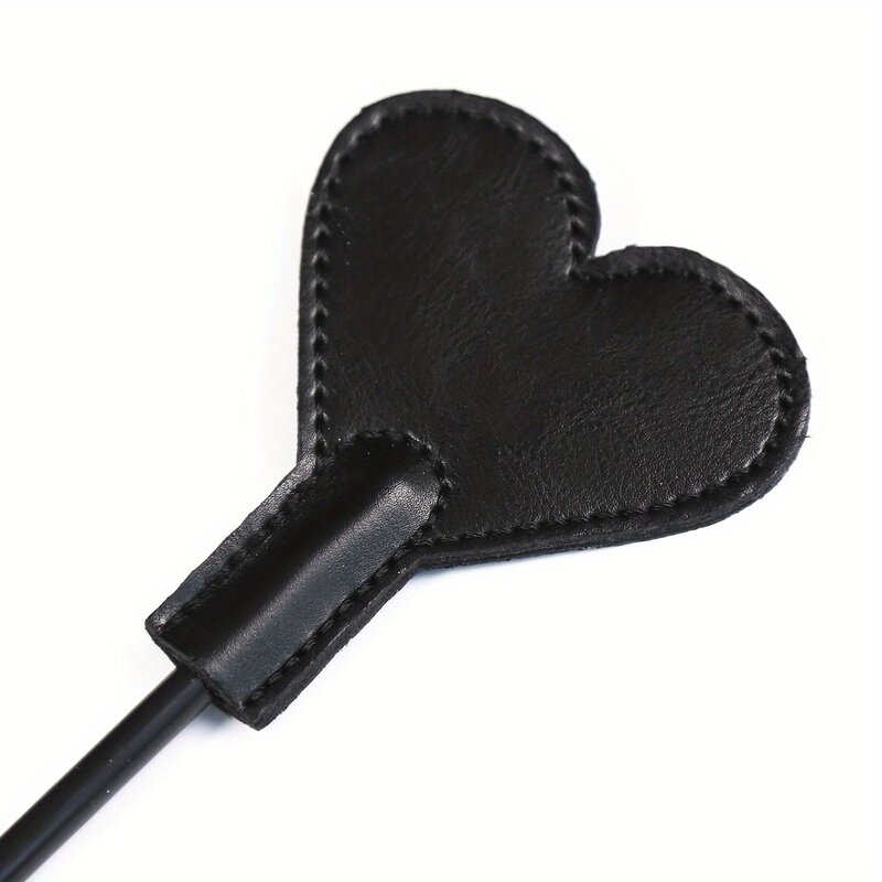 Skórzana krótka rączka do klapsa wiosło w kształcie serca z wiosłem BDSM seks zabawki dla dorosłych dla kobiet i par