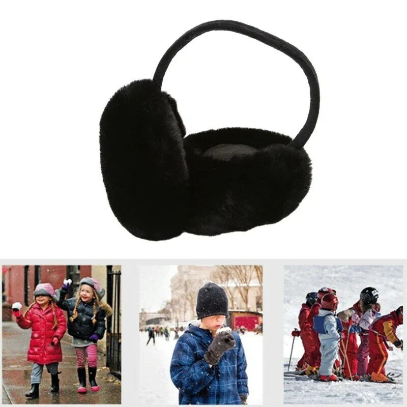 Calentadores oídos invierno, orejeras ajustables detrás cabeza, Protector cálido para oreja, orejera felpa