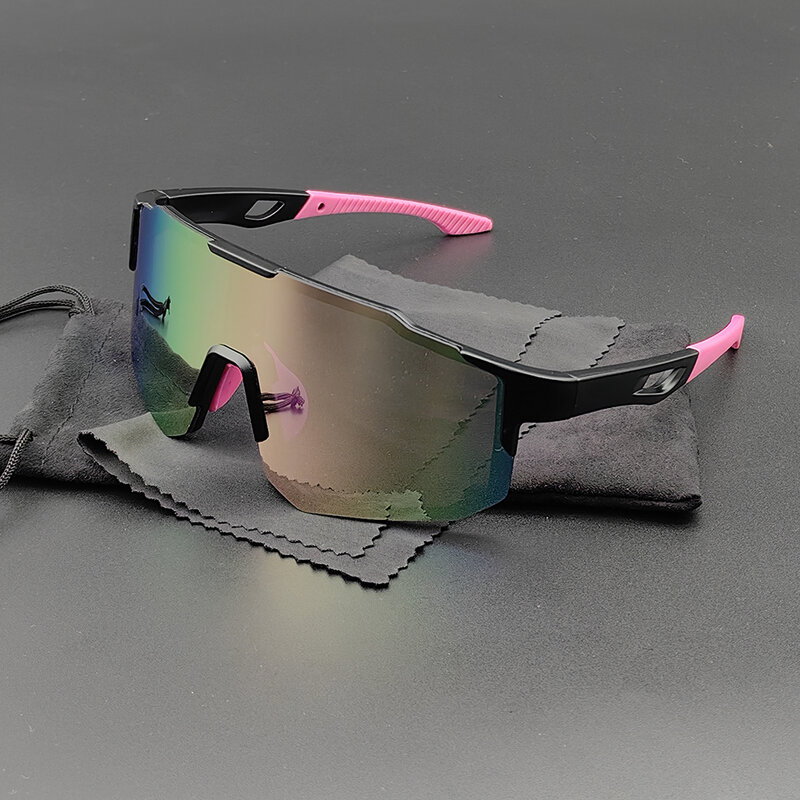 2024 Rimless UV400 Cycling Sunglasses Sports Running Fishing Goggles MTB Bicycle Glasses Men Women Road Bike Eyewear Male Rider