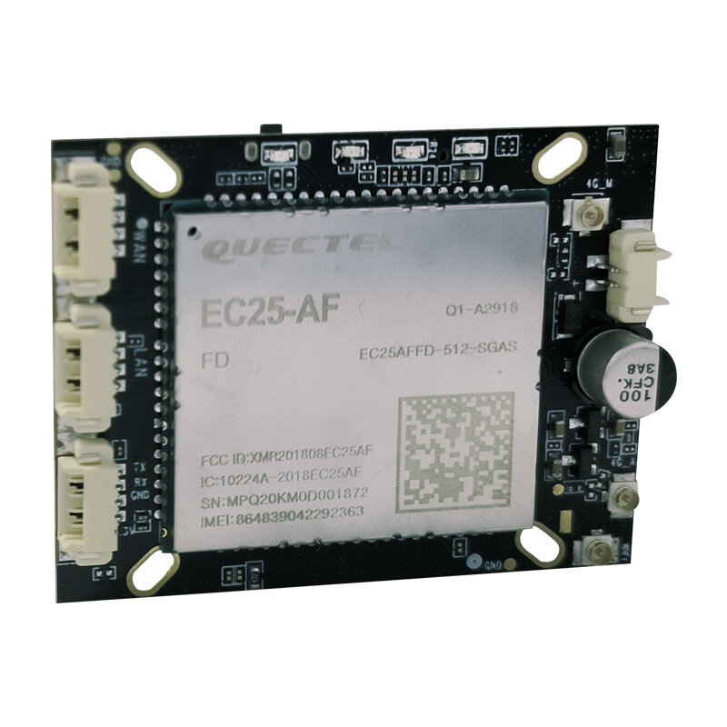 Quectel แผงโมดูลตรวจสอบความปลอดภัยเส้นทางไร้สาย4G Cat4 EC25-AF EC25-J LTE พร้อมพอร์ต4G WiFi dual NET