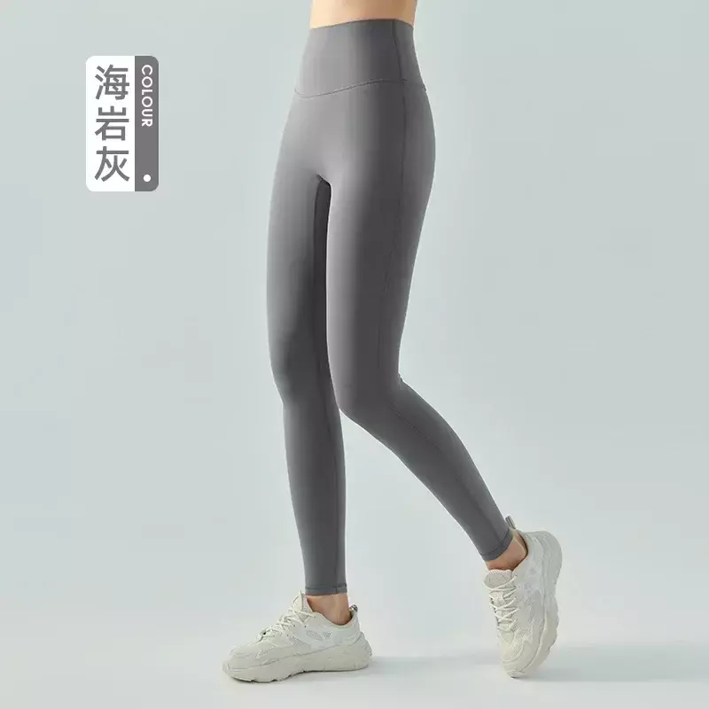 Celana Yoga wanita, celana Yoga beludru tipis elastis tinggi, celana ketat olahraga, Legging hangat dan Fitness di musim gugur dan musim dingin