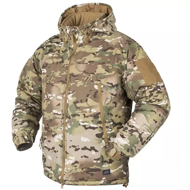 เสื้อคลุมยุทธวิธีสำหรับผู้ชาย, เสื้อคลุมกันลม L7ให้ความอบอุ่นในฤดูหนาวแจ็คเก็ตทหารขั้วโลกกันหนาวกันน้ำได้น้ำหนักเบาลายพรางกันลม