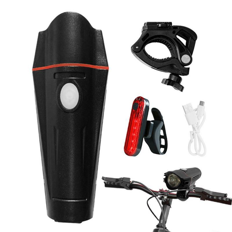 USB recarregável bicicleta frente luz, bicicleta farol, impermeável, poderoso, montanha
