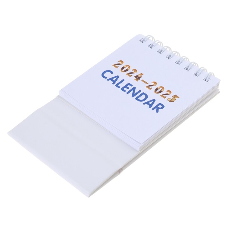 Mini calendário de mesa com números semanais, ornamentos multifuncionais para trabalhadores de escritório e estudantes, calendários permanentes, 2024