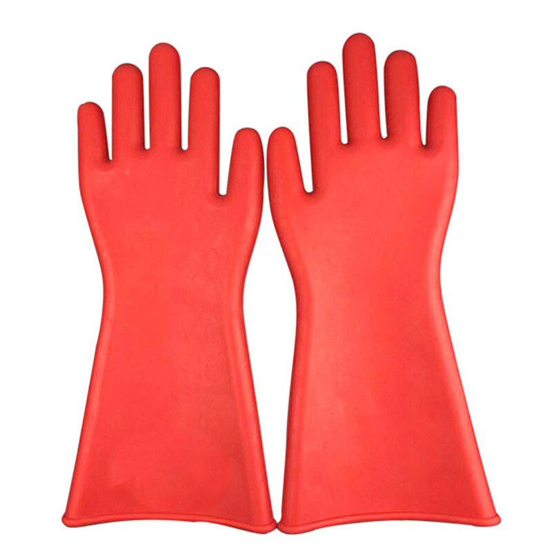 12KV Rubber Electrician Safety Glove 1 Pair Anti-electricity Protect Professional High Voltage Electrical Insulating Gloves
