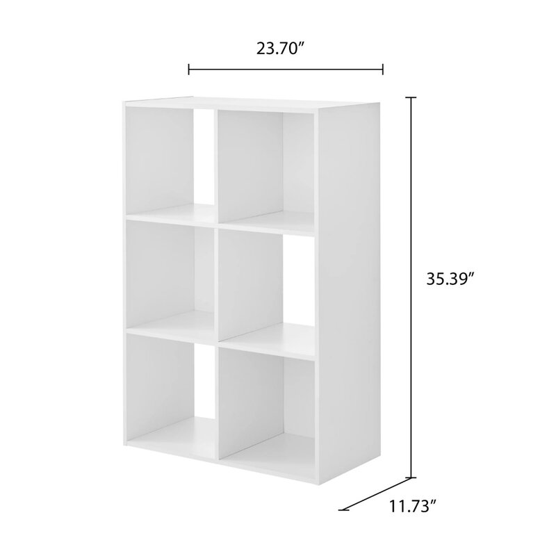 11" 6-Cube Storage Organizer, White