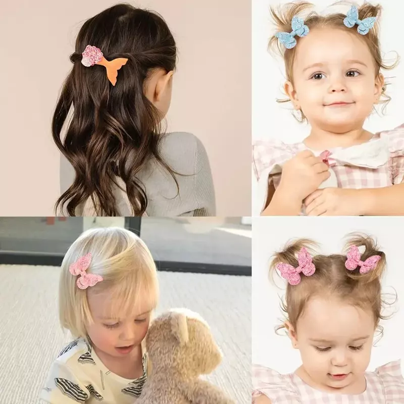 子供のための新鮮なヘアクリップセット,花柄,甘い蝶のヘアピン,BBヘアクリップ,女の子のアクセサリー,子供のためのヘッドウェア