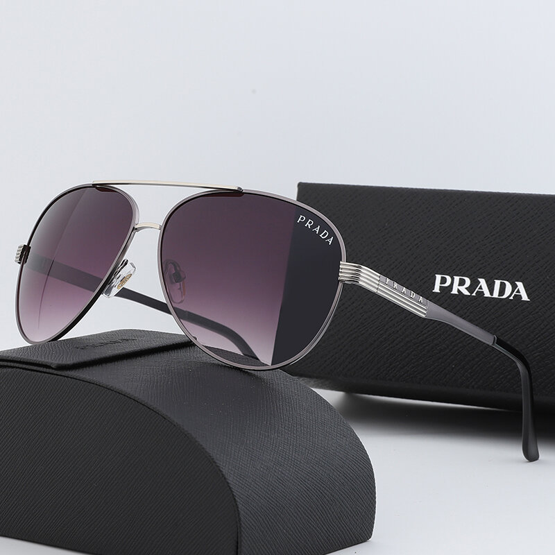 2024 Classics Fashion Luxury Brand Sunglasses Men Sun Glasses Women Metal Frame Black Lens Eyewear Driving Goggles UV400 T03