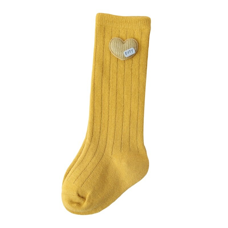 AvoDovA-Children s Warm Socks Sweet Heart-shaped Soft Elastic Lightweight Daily Casual Unisex Crew Socks for 0-4 Years Baby