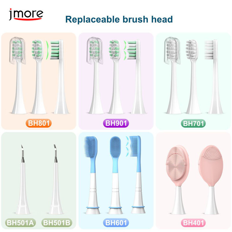 Jmore P5S LCD Ultrasound Toothbrush Adult TypeC  Rechargeable IPX7 Washable 15Modes Cleaning Whitening Sonic Electric Toothbrush