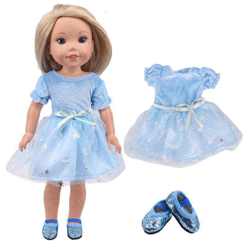 1 conjunto de 14.5-Polegada roupas de boneca bonito casual roupas diárias, para 32-34cm paola reina boneca acessórios da menina brinquedo presentes bonecas sapatos