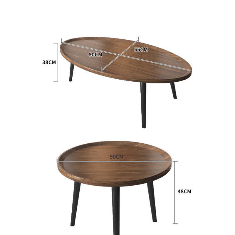 Prosty nowoczesny skandynawski drewniany stolik kawowy salon w domu mała Sofa stolik nocny kreatywny okrągły zestaw stolik do herbaty dom umeblowanie