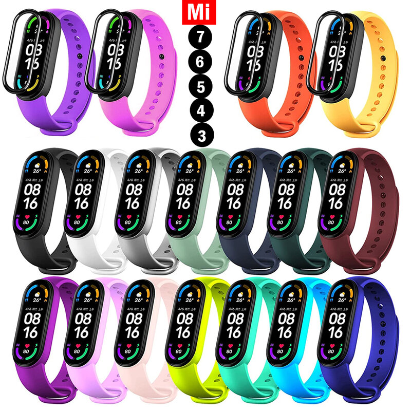 Silicone Sport Watch Band para Xiaomi Mi Band, NFC Pulseira, Pulseira, Miband 4 Belt, Strap para Mi Band 3, 4, 5, 6