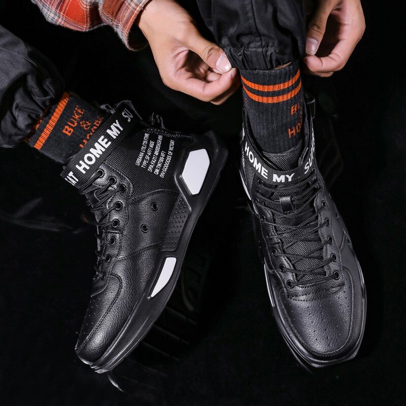 Męskie trampki marki wysokie trampki trampki modne chłopcy koszykówka sportowe buty do tenisa odkryte buty szosowe sneakersy