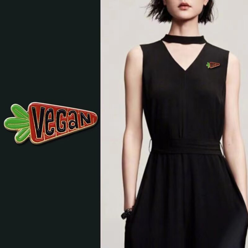 Veganistische Broche Cartoon Schattige Groente Fruit Email Pin Kawaii Plant Badge Mode Sieraden Accessoires Groothandel