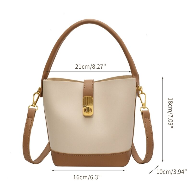 Women Casual Shoulder Bag Journey Travel Crossbody Bag Large Capacity Bucket Bag Leather Simple Handbag Fashion Bag 1pcs