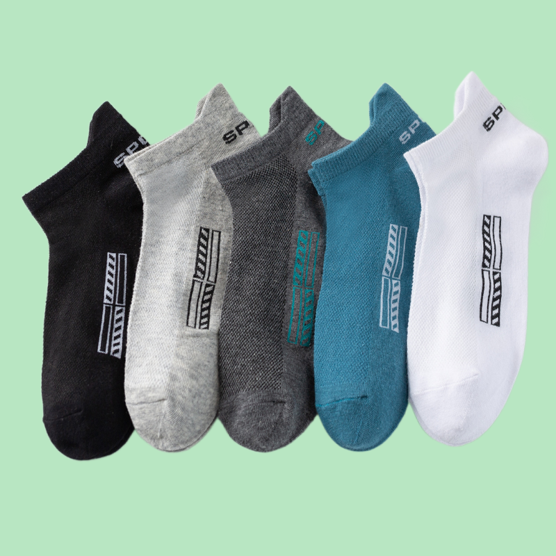 10 Pairs Men Sports Socks High Quality Summer Autumn Athletic Ankle Socks Breathable Mesh Casual Short Socks Size 39-48