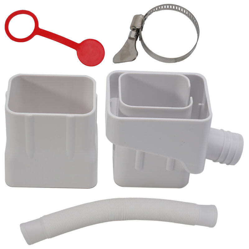 With Silicone Plug Downspout Rain Water Collection Diverter Connector System Colander 2x3 In  With Silicone Plug  Accessory