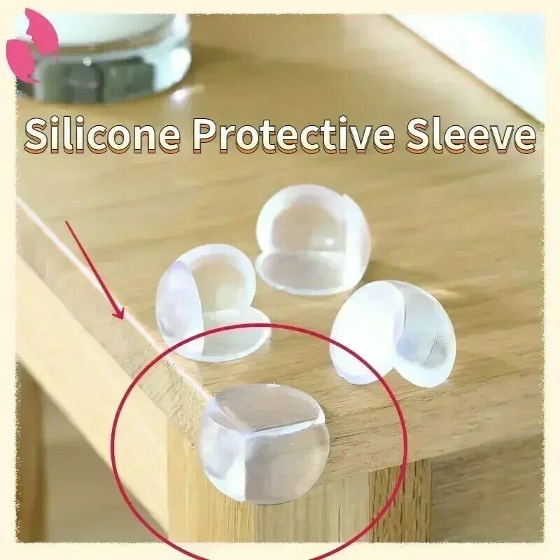 Silicone proteção manga para a borda da mesa, 4pcs, almofada clara, segurança do bebê pára-choques protetor