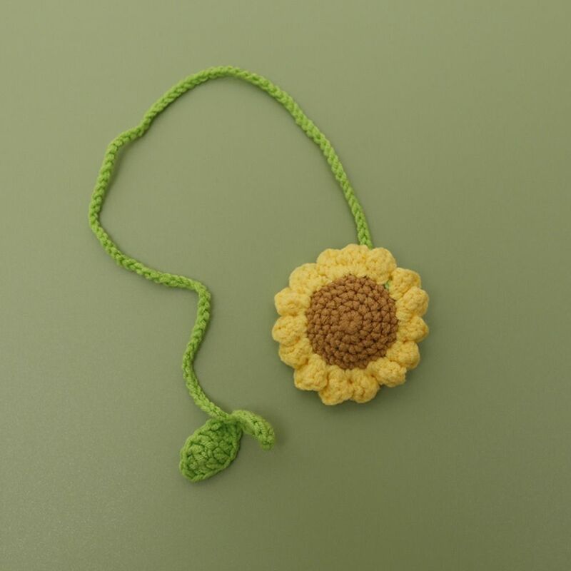 Handmade malha lã marcadores, Margarida flor, Colhedor de morango, Lanyard criativo, Paginação Mark, 1Pc