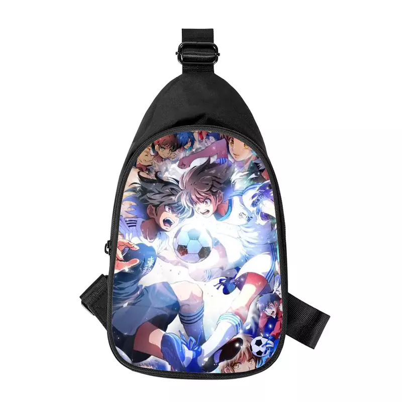 Новинка, Мужская нагрудная сумка с 3D принтом капитана Цубаса из аниме, женская сумка через плечо по диагонали, школьная поясная сумка для мужа, Мужская нагрудная сумка