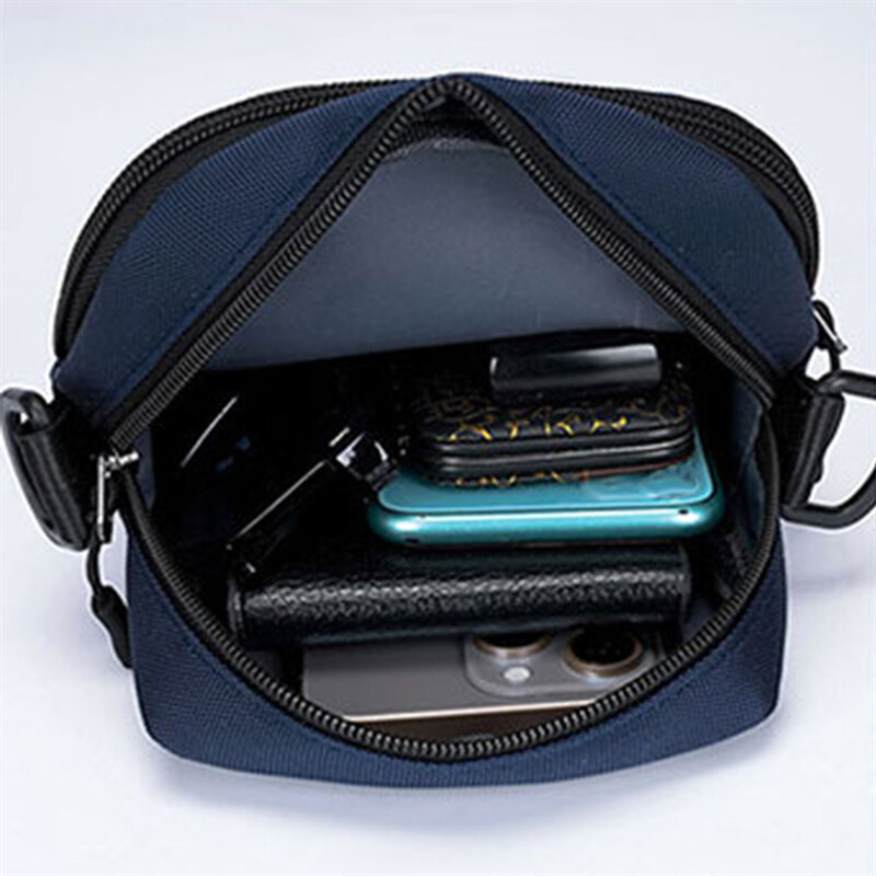 New Men's Bag Single Shoulder Bag Sports Crossbody Bag Waterproof Oxford Canvas Fashion Small Backpack Fashion Label