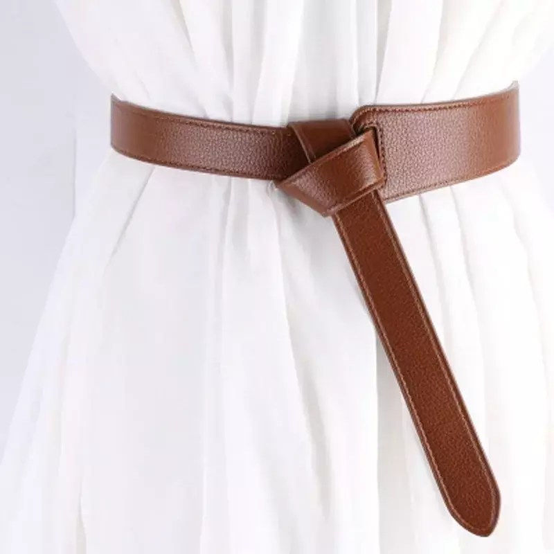 2022 cintura di design a corsetto largo per le donne cravatta femminile Obi cintura nera marrone fiocco cinture per il tempo libero per le signore abito da sposa soprabito