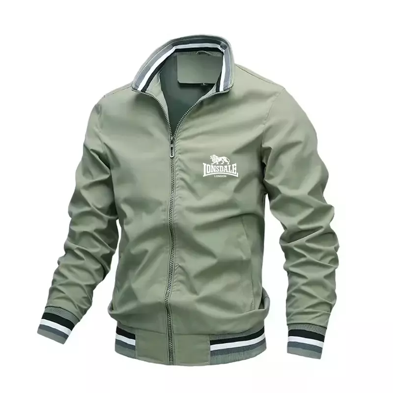 LONSDALE logotipo masculino jaqueta de aviador com gola, jaqueta de beisebol casual fina, última moda primavera, alta qualidade, nova, 2022