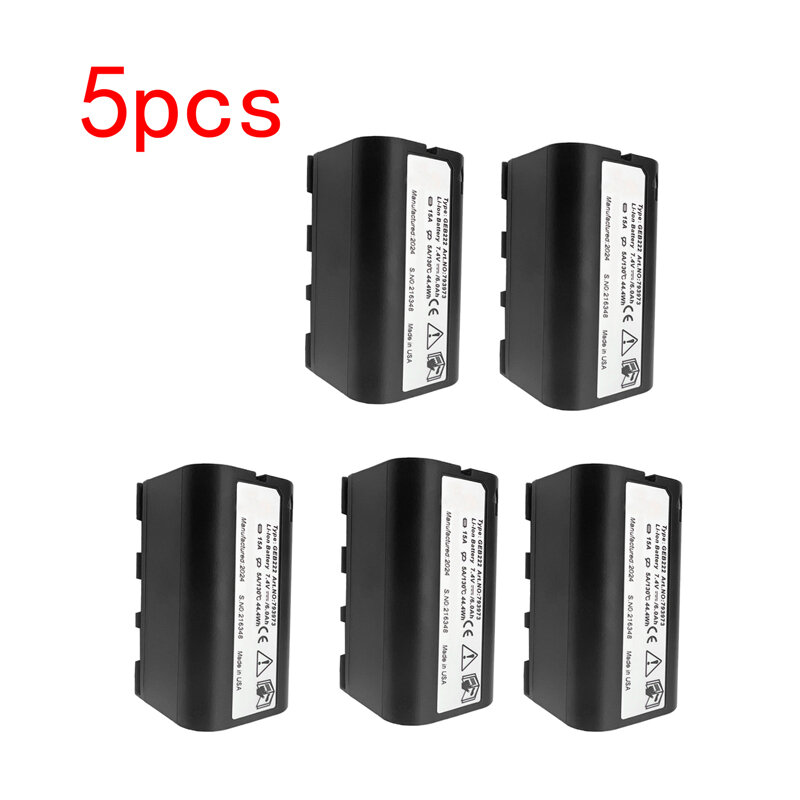 Batería GEB222 de 5 piezas para Leica, sistema GPS de estación Total, ATX1200, 1230, Denim 100, 200, instrumentos de encuesta, batería recargable