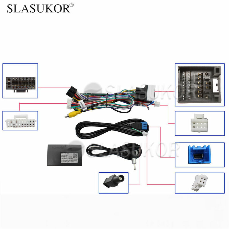Adaptateur de fil stéréo Android de voiture, câble Canbus, SFP, 16 broches, Ford ATIC 350, 2020 - 2021