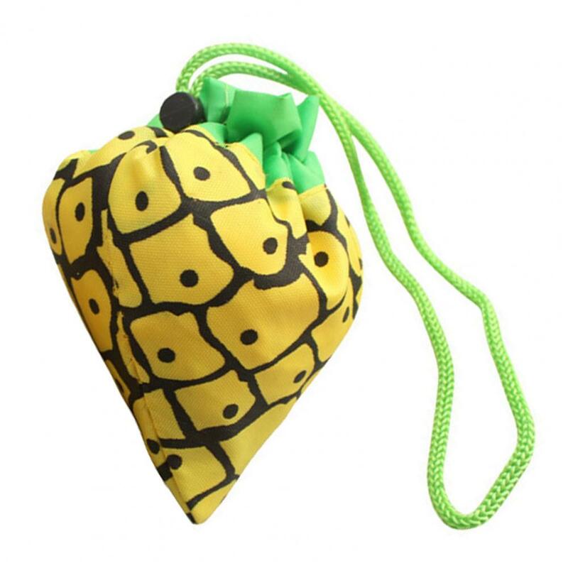 環境巾着付きの再利用可能なショッピングバッグ,果物の形,折りたたみ式布,大容量,ランニングバッグ,トートバッグ