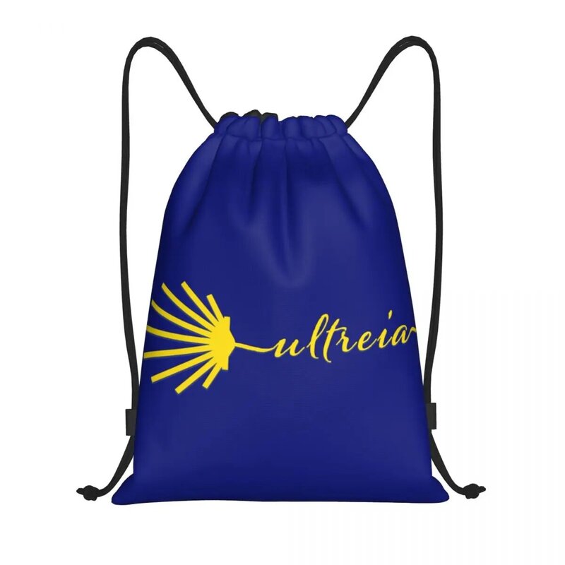 Ultreia Santiago Compostela Shell Drawstring Bags Men Women Portable Sports Gym Sackpack Training Storage Backpacks