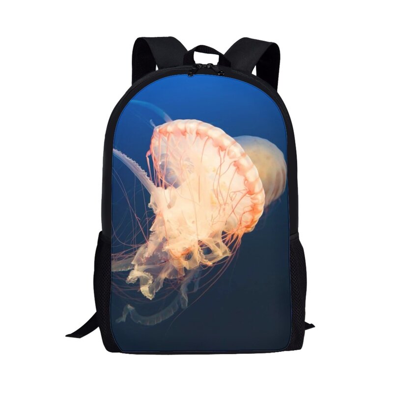 Lightweight Backpacks for School,Jellyfish Print Casual Daypack for Travel with Bottle Side Pockets Multifunctional Backpacks