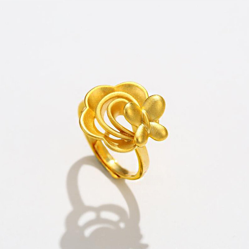 Accessori moda anello in oro da donna galvanico ad alta imitazione