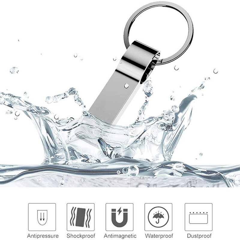 Unidad Flash USB de metal resistente al agua, memoria usb 128, 16gb, 32gb, 64gb, 2,0 gb