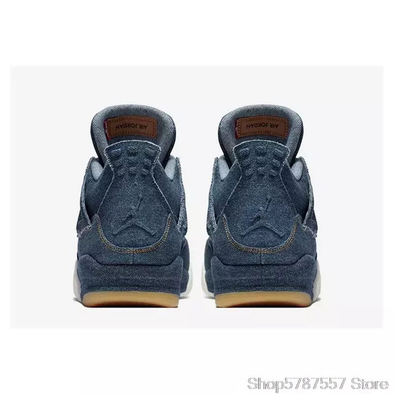 Nike Air Jordan 4 Denim AJ4 Breathable Men's New Arrival Authentic Basketball Shoes Sports Sneakers size 40-46