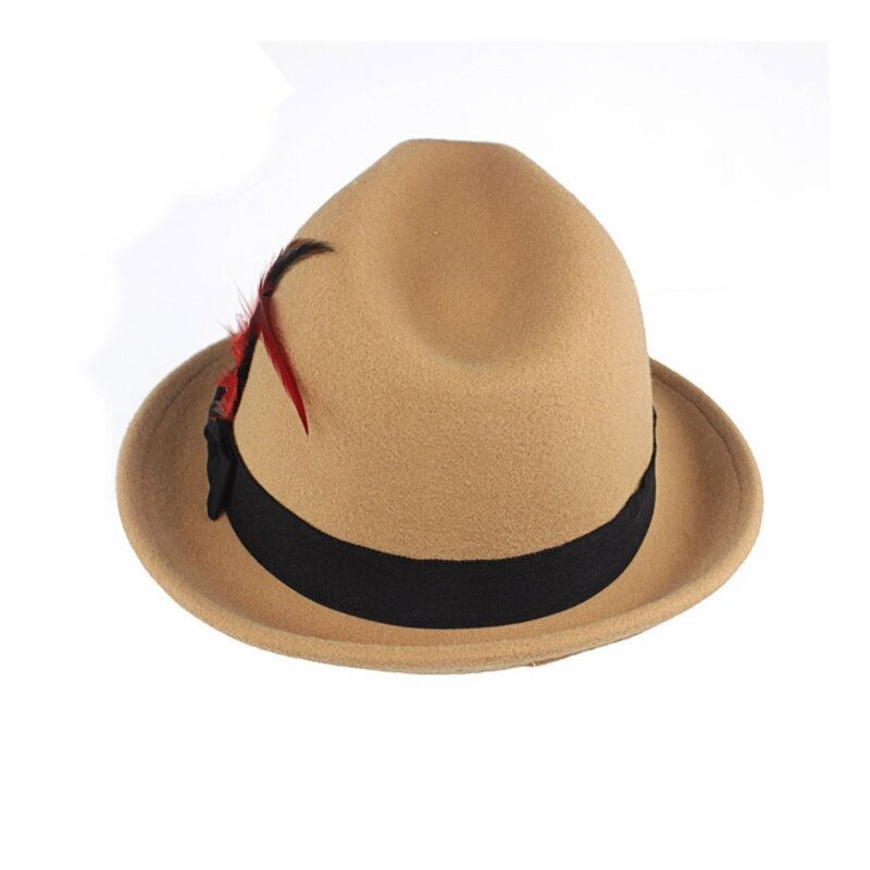 Cylinder Fedora krótkim rondem Zachodni kapelusz kowbojski dla chłopców, mężczyzn, dorosłych Cap Dropship