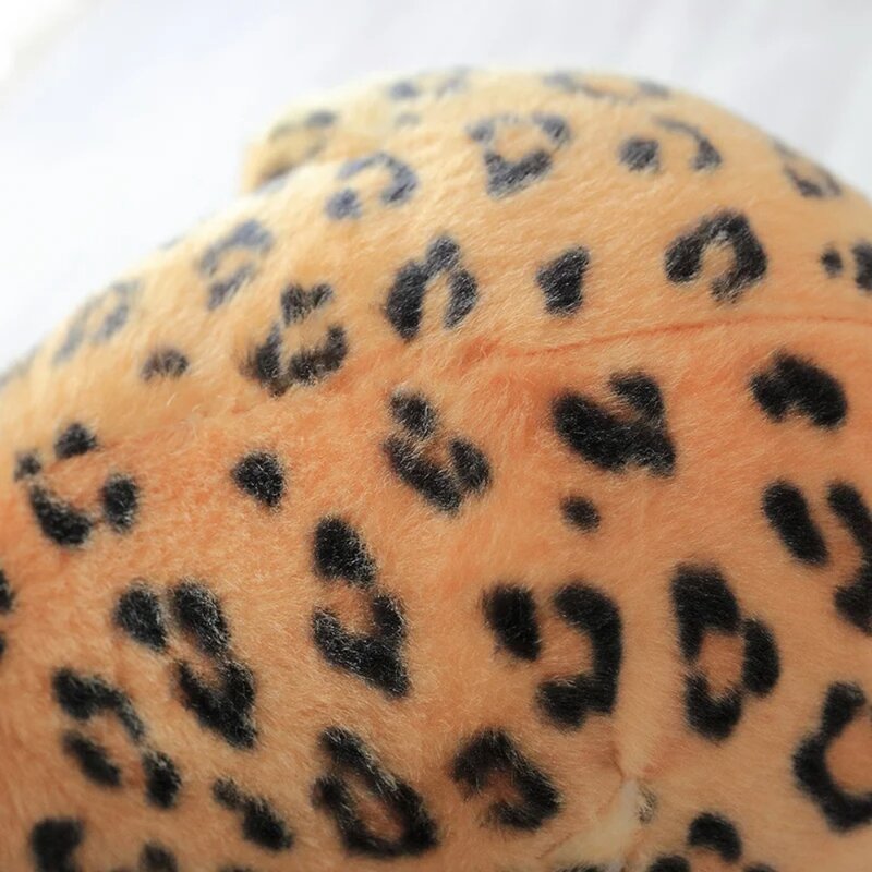 Jouet en peluche léopard des neiges, simulation de guépard, doux, mignon, bébé, discuter