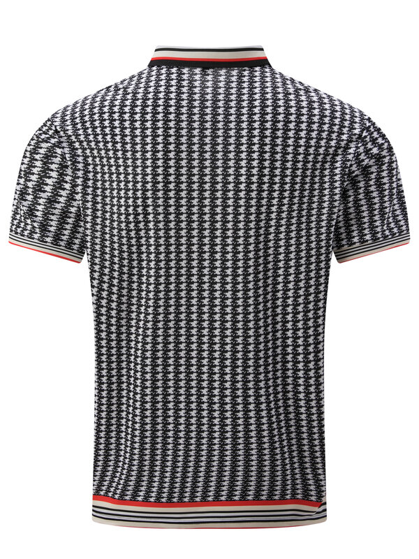 Men's trendy summer street T-shirt Top Business Casual Polo Summer lapel Polo short sleeve