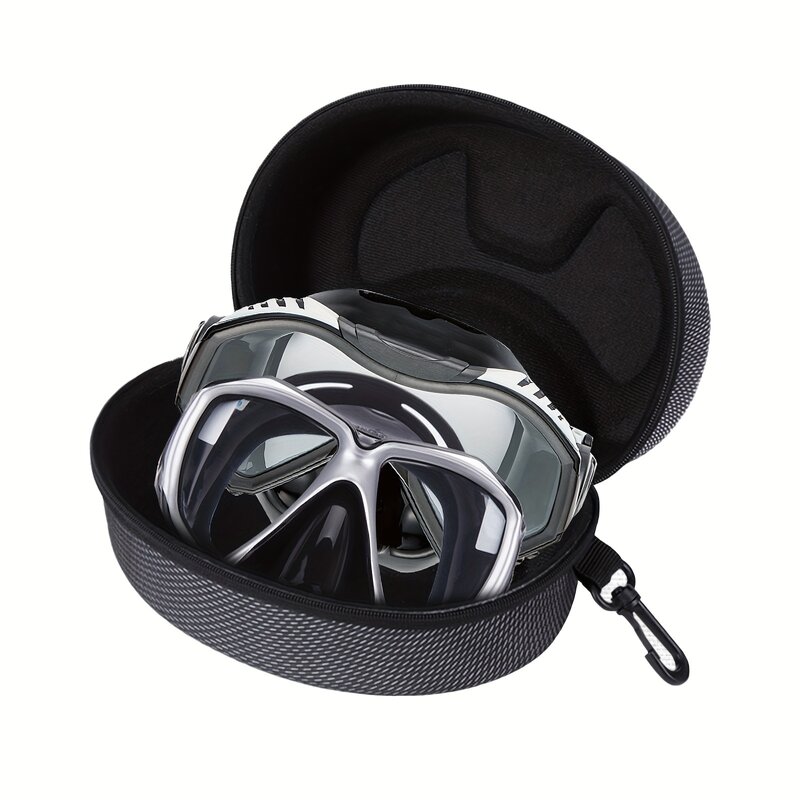Diving Mask Protective Box With Secure Zipper Watertightness For Goggles Diving Masks Snowboard Sunglasses, And Reading Glasses