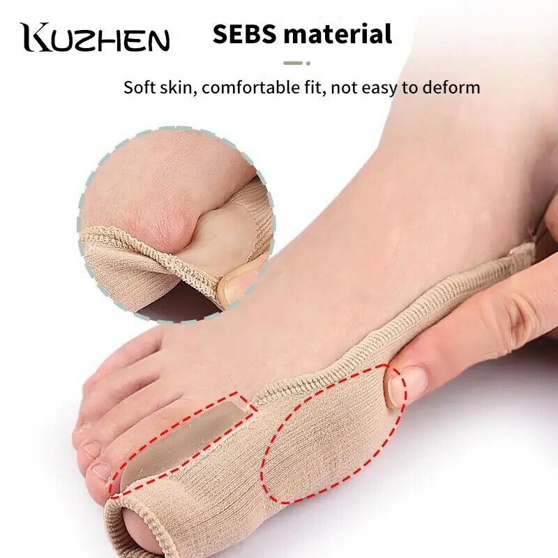 1Pcs Big Bone Orthopedic Bunion Correction Pedicure Socks Silicone Hallux Valgus Corrector Braces Toes Separator Feet Care Tool