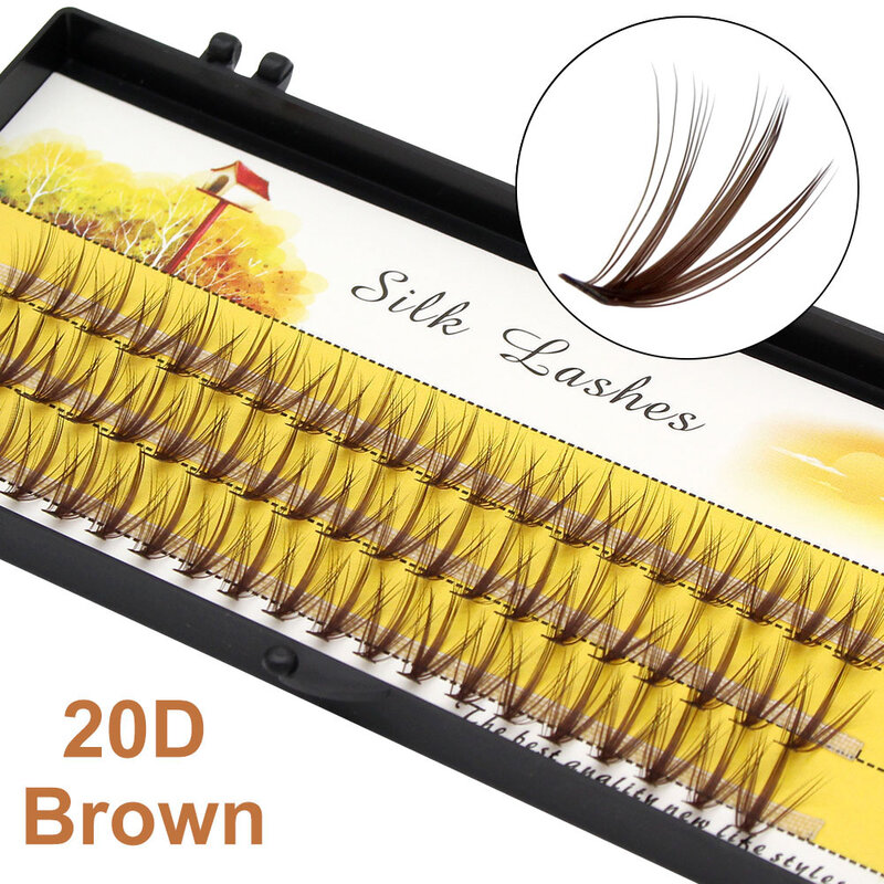Wholesale Brown 20D 30D False Eyelashes Sexy Natural Soft Extension False Eyelashes Simple and Easy to Operate Makeup Tool